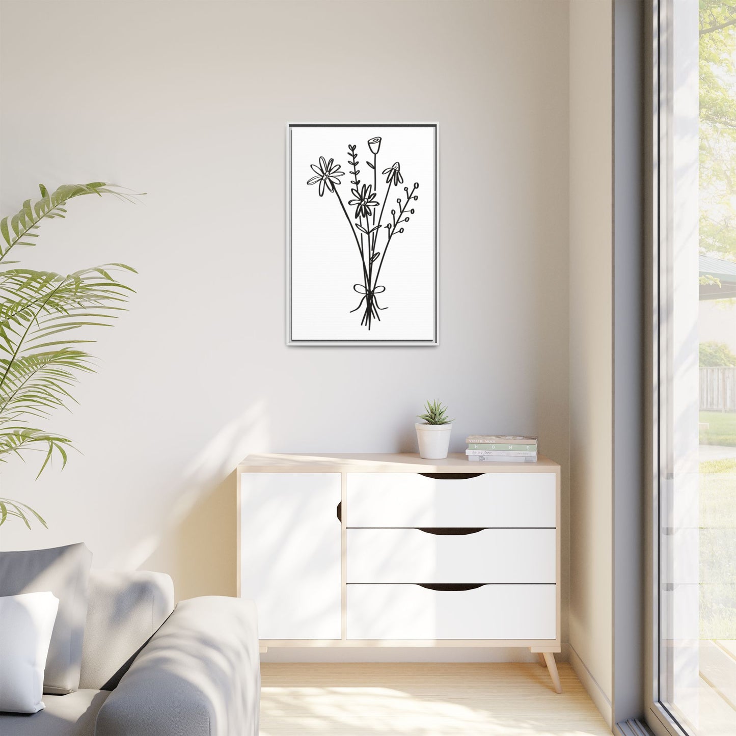 Framed Flower Canvas