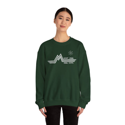 Retro Line - Mountain Logan Middle Crewneck Sweatshirt (White Logo)