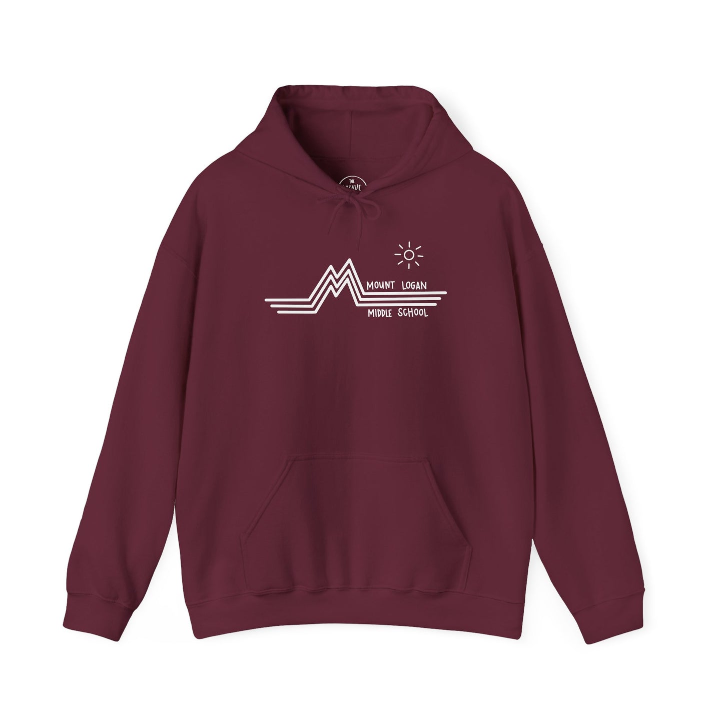 Retro Line - Mountain Logan Middle Hoodie (White Logo)