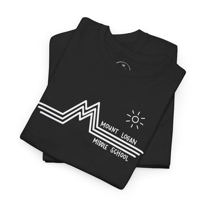Retro Line Mount Logan Middle T-Shirt - (White Logo)
