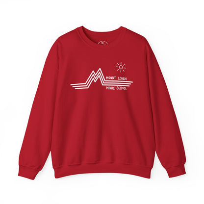 Retro Line - Mountain Logan Middle Crewneck Sweatshirt (White Logo)