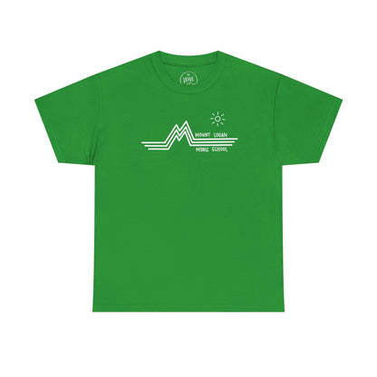 Retro Line Mount Logan Middle T-Shirt - (White Logo)