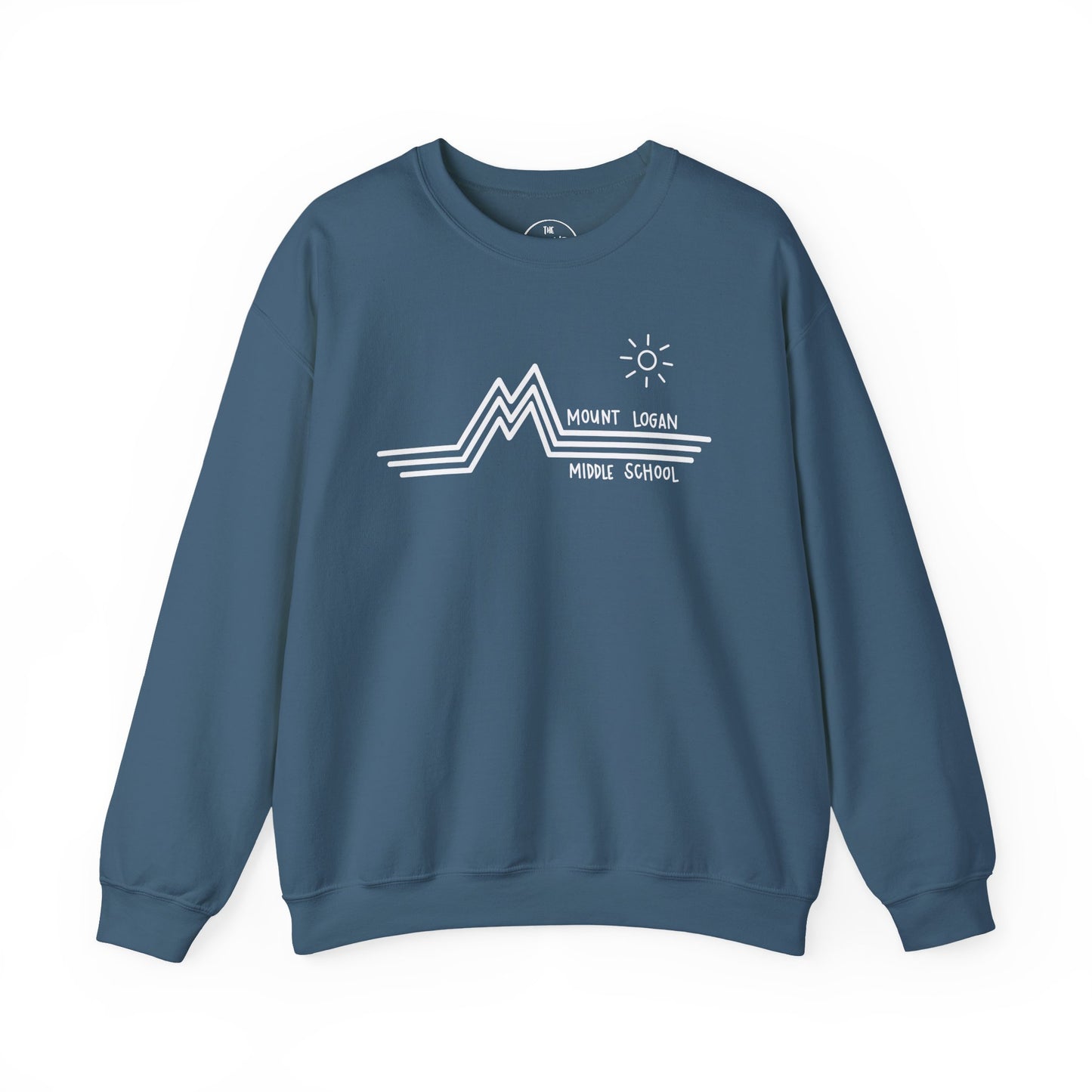 Retro Line - Mountain Logan Middle Crewneck Sweatshirt (White Logo)
