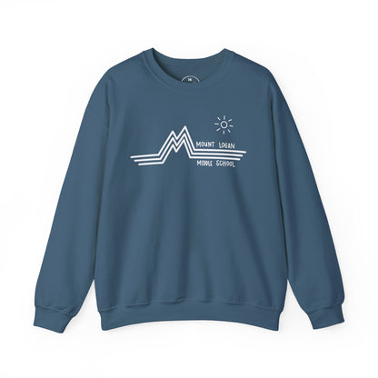 Retro Line - Mountain Logan Middle Crewneck Sweatshirt (White Logo)