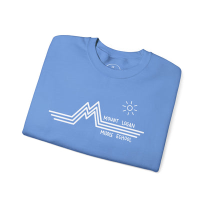 Retro Line - Mountain Logan Middle Crewneck Sweatshirt (White Logo)