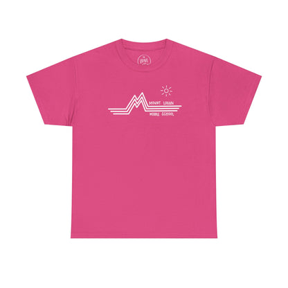 Retro Line Mount Logan Middle T-Shirt - (White Logo)