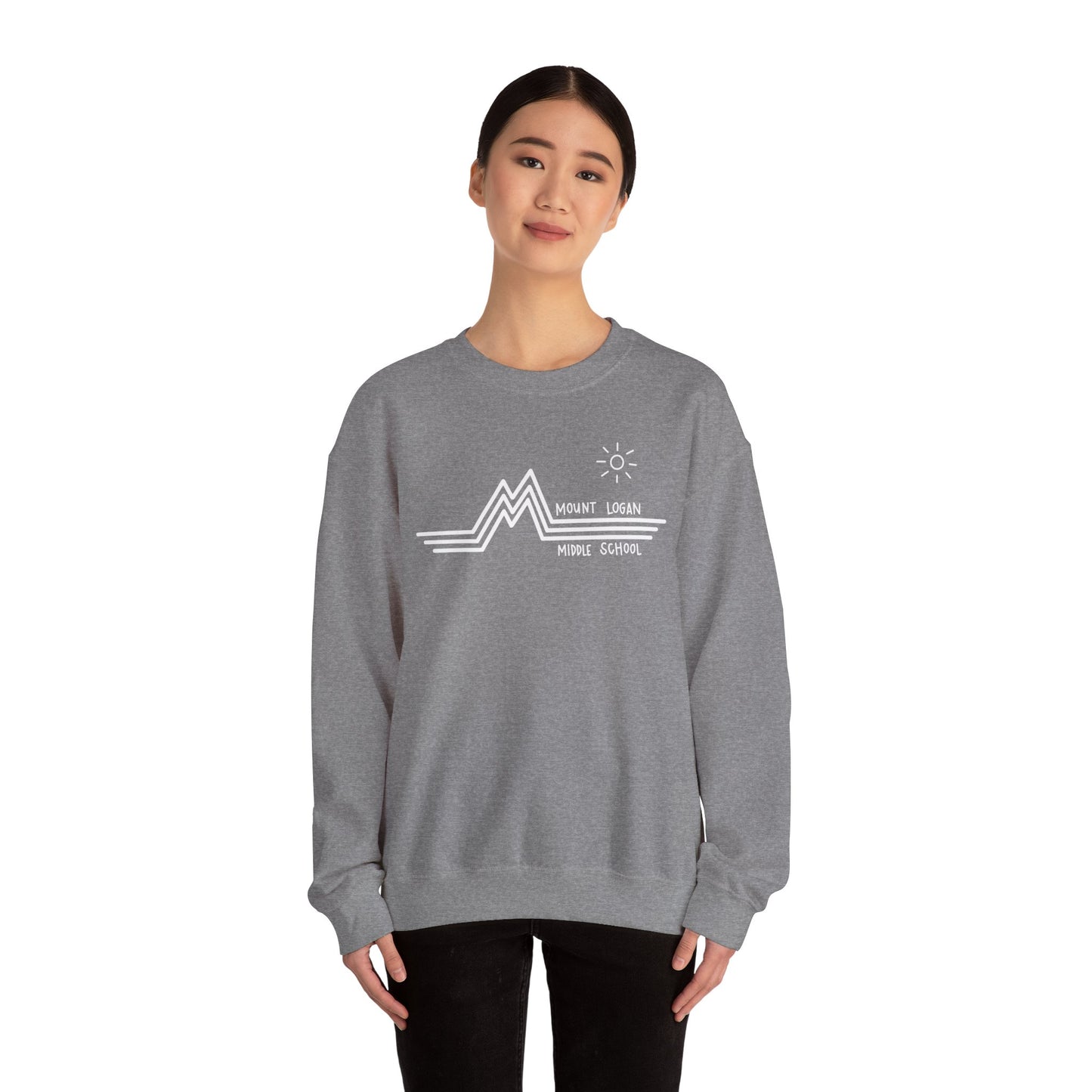 Retro Line - Mountain Logan Middle Crewneck Sweatshirt (White Logo)