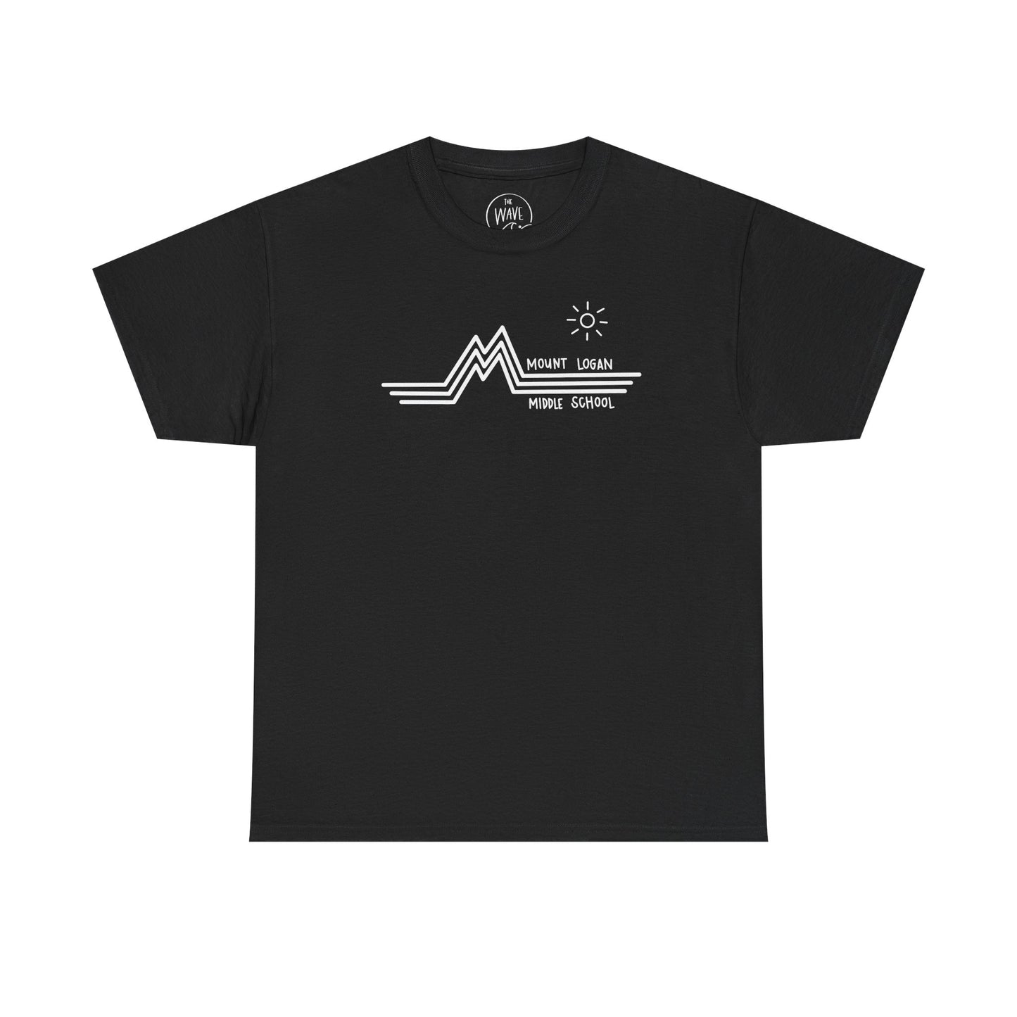 Retro Line Mount Logan Middle T-Shirt - (White Logo)