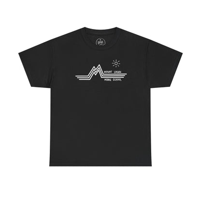 Retro Line Mount Logan Middle T-Shirt - (White Logo)