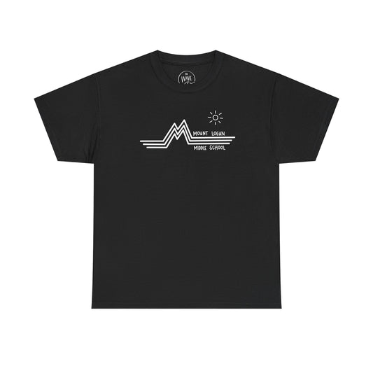 Retro Line Mount Logan Middle T-Shirt - (White Logo)