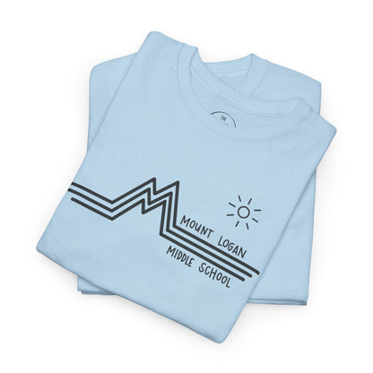 Retro Line Mount Logan Middle- T-Shirt (Black Logo)