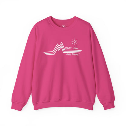 Retro Line - Mountain Logan Middle Crewneck Sweatshirt (White Logo)