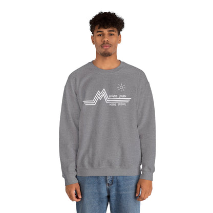 Retro Line - Mountain Logan Middle Crewneck Sweatshirt (White Logo)