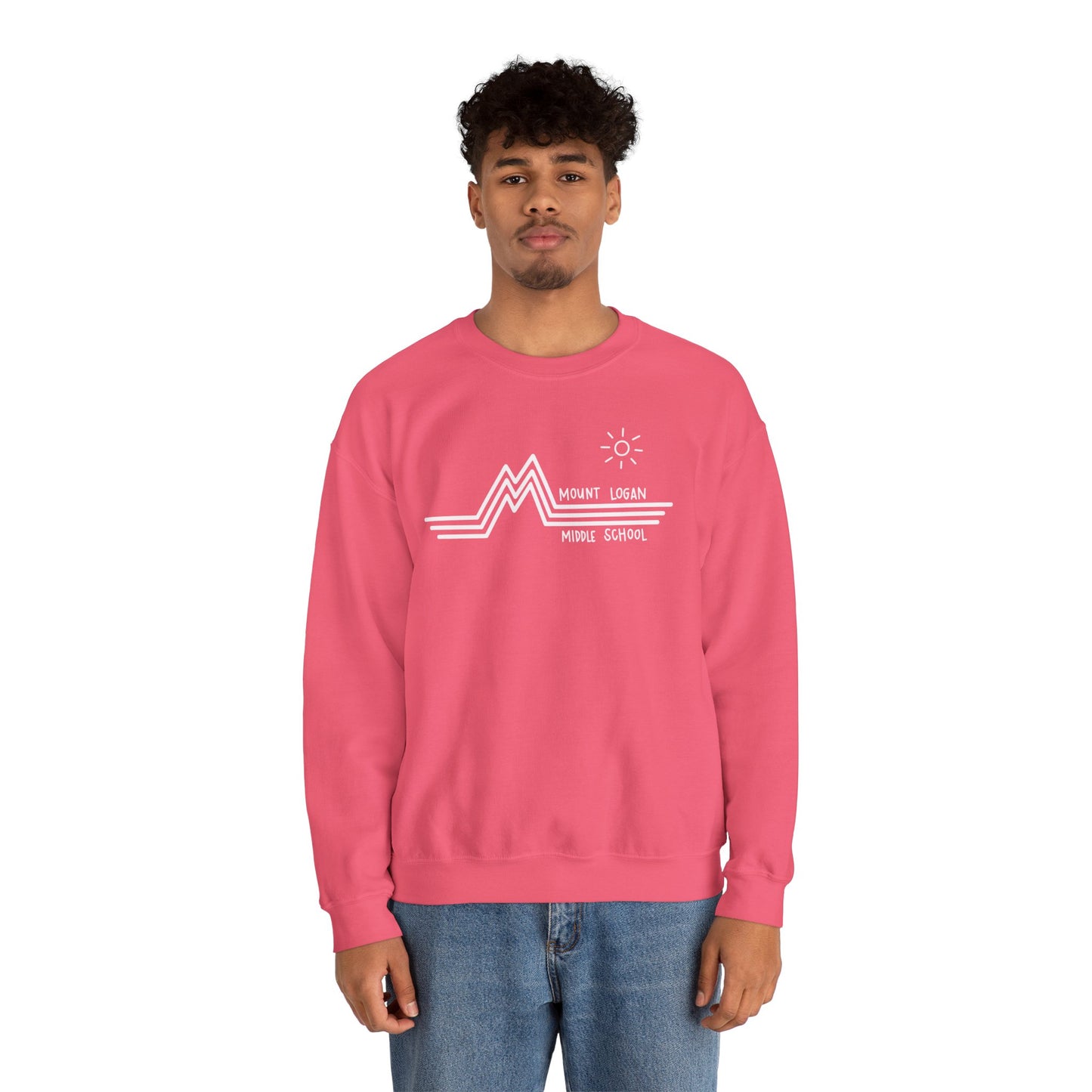 Retro Line - Mountain Logan Middle Crewneck Sweatshirt (White Logo)