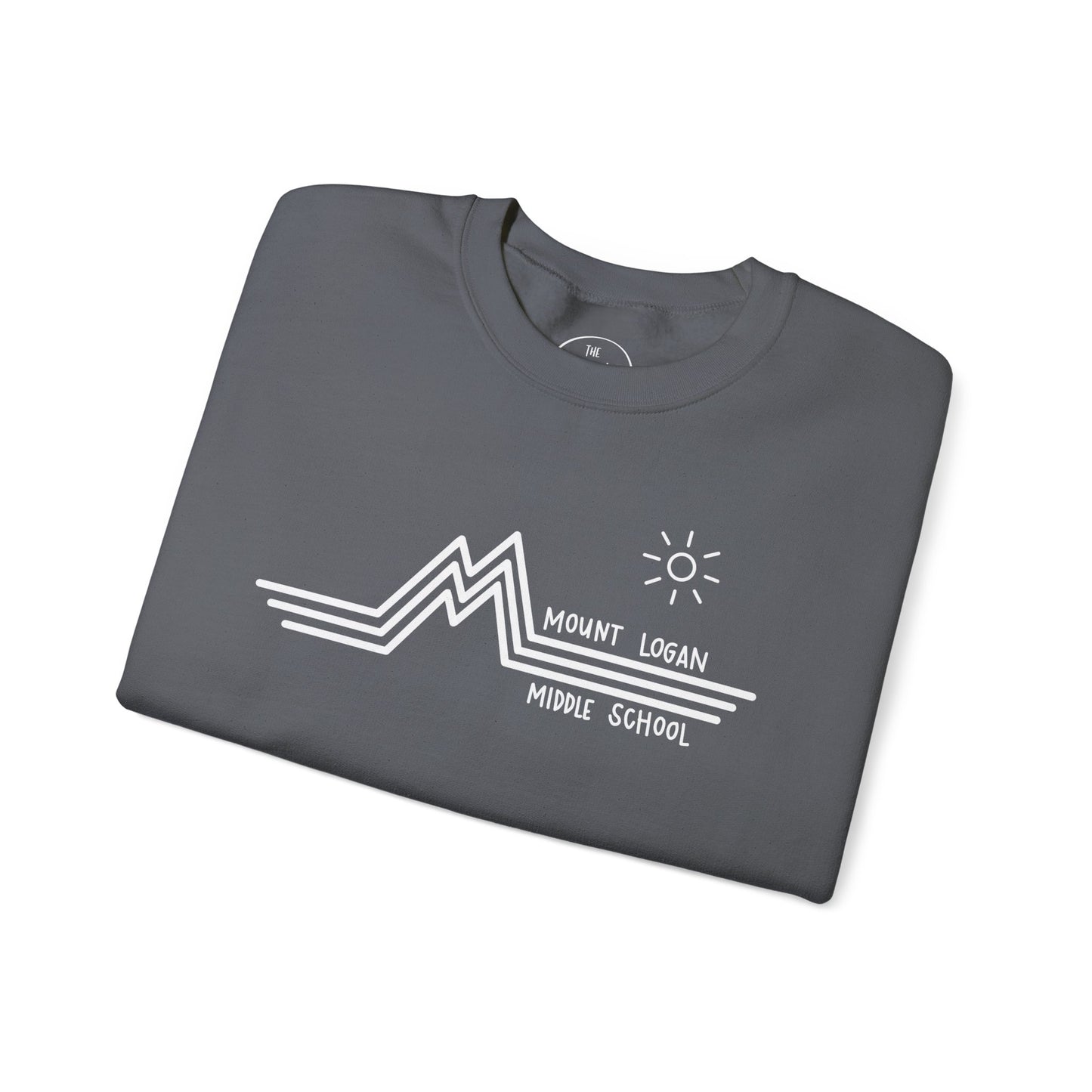 Retro Line - Mountain Logan Middle Crewneck Sweatshirt (White Logo)