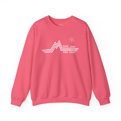 Retro Line - Mountain Logan Middle Crewneck Sweatshirt (White Logo)