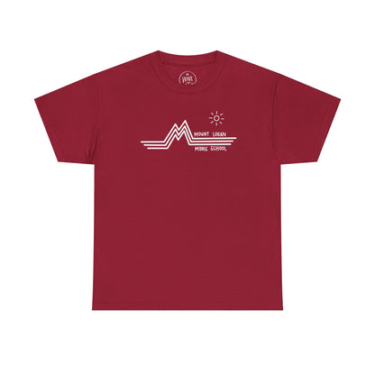 Retro Line Mount Logan Middle T-Shirt - (White Logo)