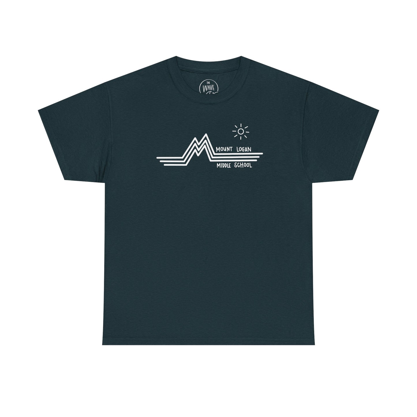 Retro Line Mount Logan Middle T-Shirt - (White Logo)