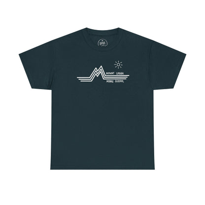 Retro Line Mount Logan Middle T-Shirt - (White Logo)